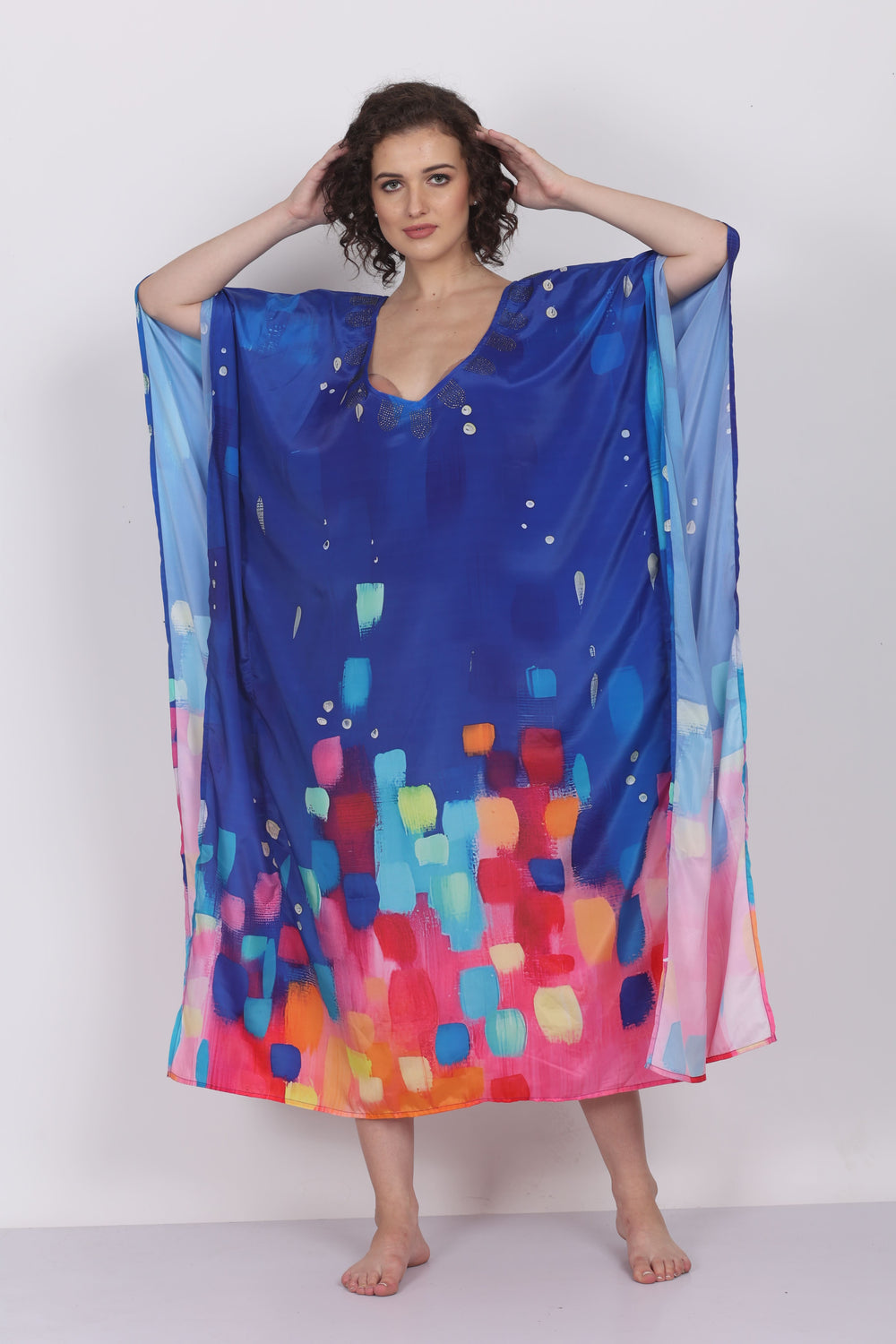 GeoChic – Digitally Printed Cotton Georgette Kaftan