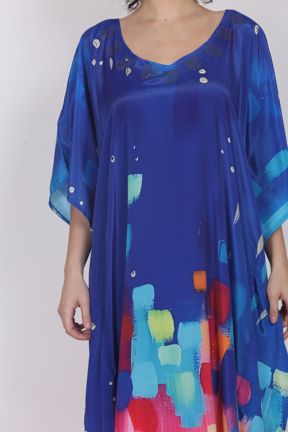 GeoChic – Digitally Printed Cotton Georgette Kaftan