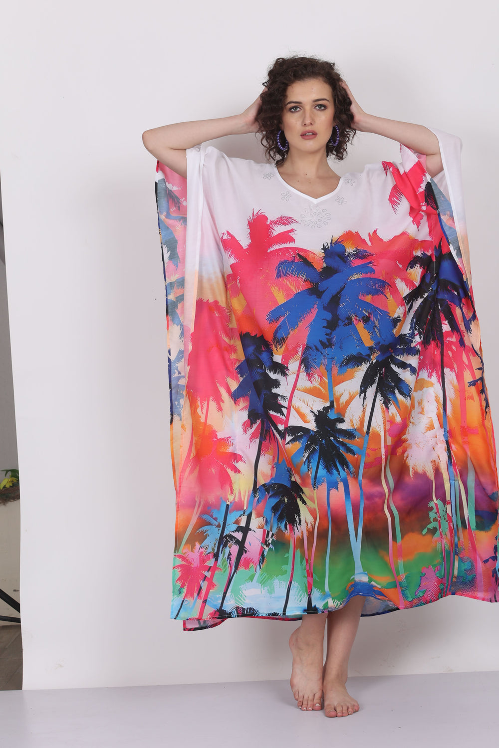 Palms in Motion – Wearable Art Kaftan