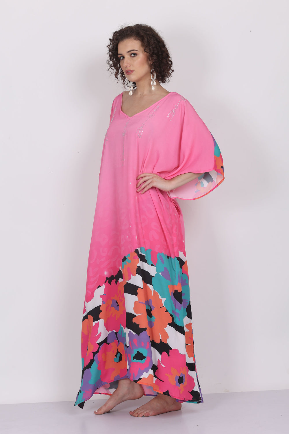Botanic Geometry – Art-Inspired Digital Printed Kaftan
