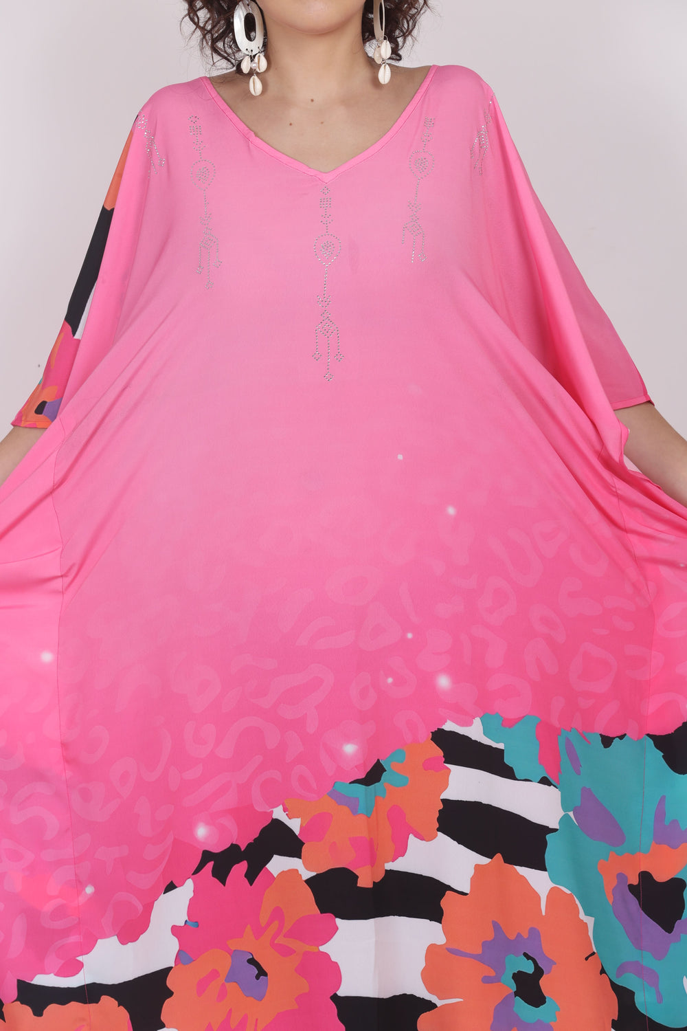 Botanic Geometry – Art-Inspired Digital Printed Kaftan