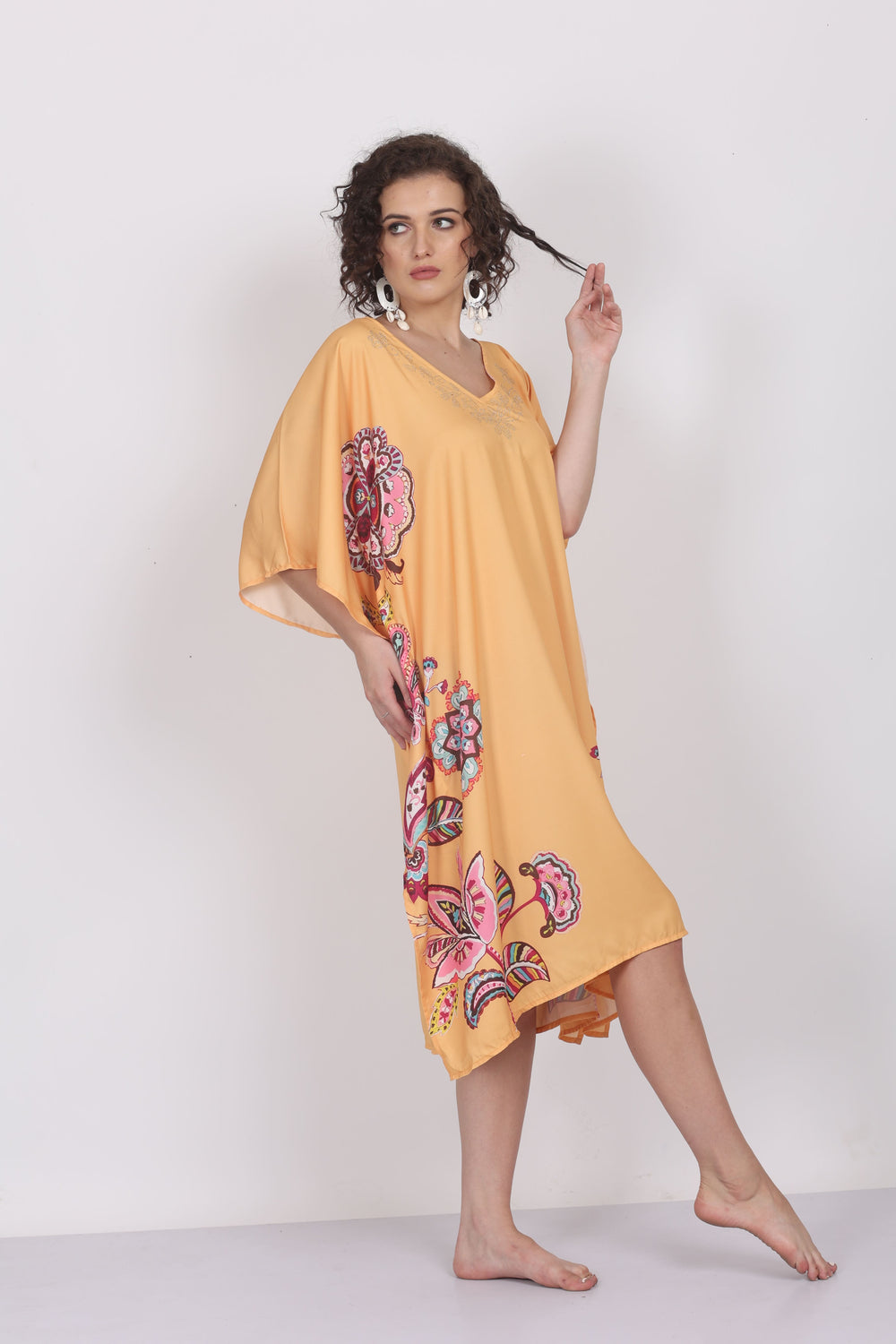 Artful Patterns – Flowing Cotton Georgette Kaftan