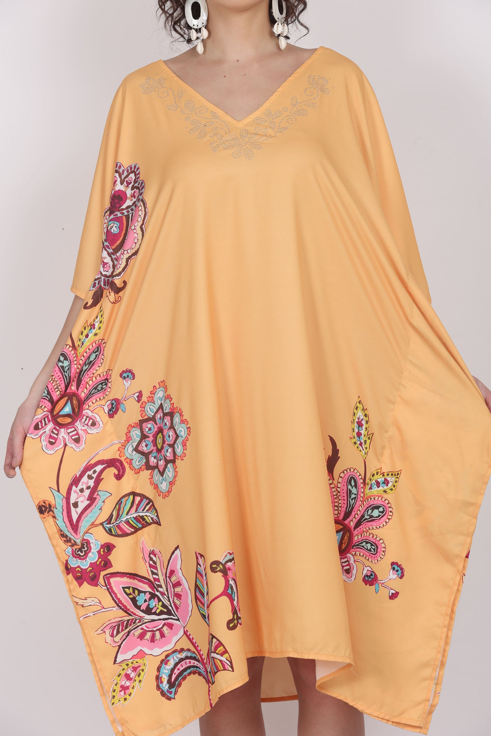 Artful Patterns – Flowing Cotton Georgette Kaftan