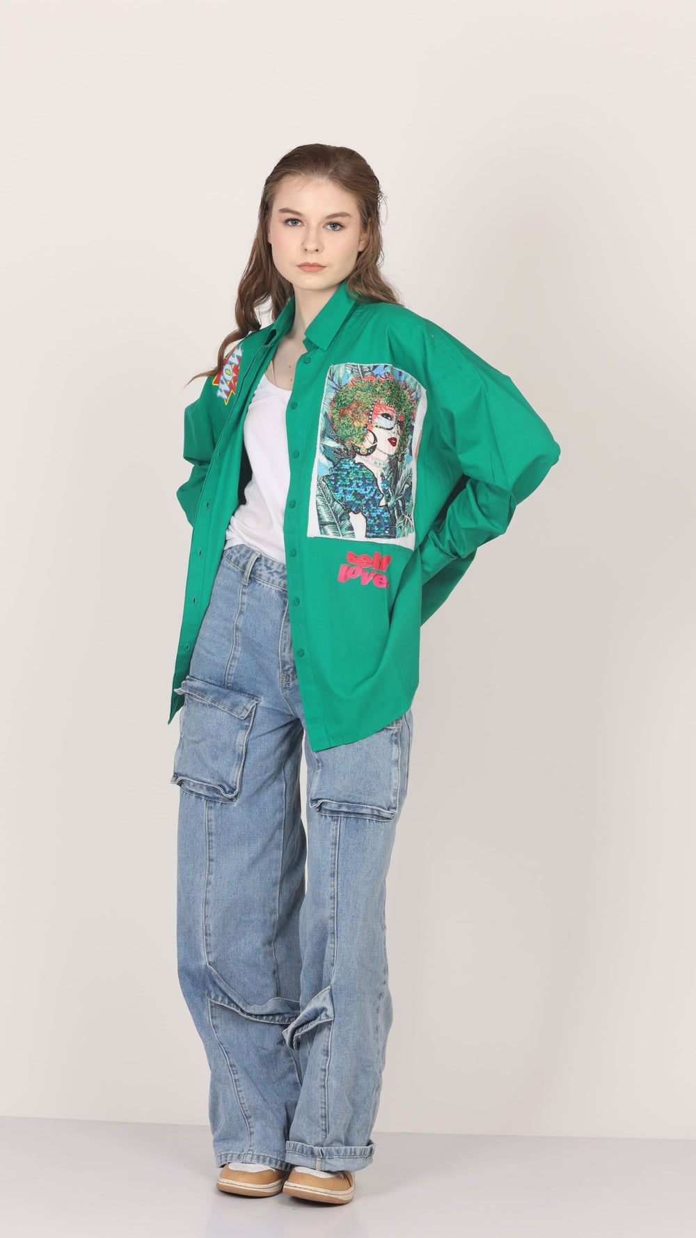 Oversize Patch Shirt