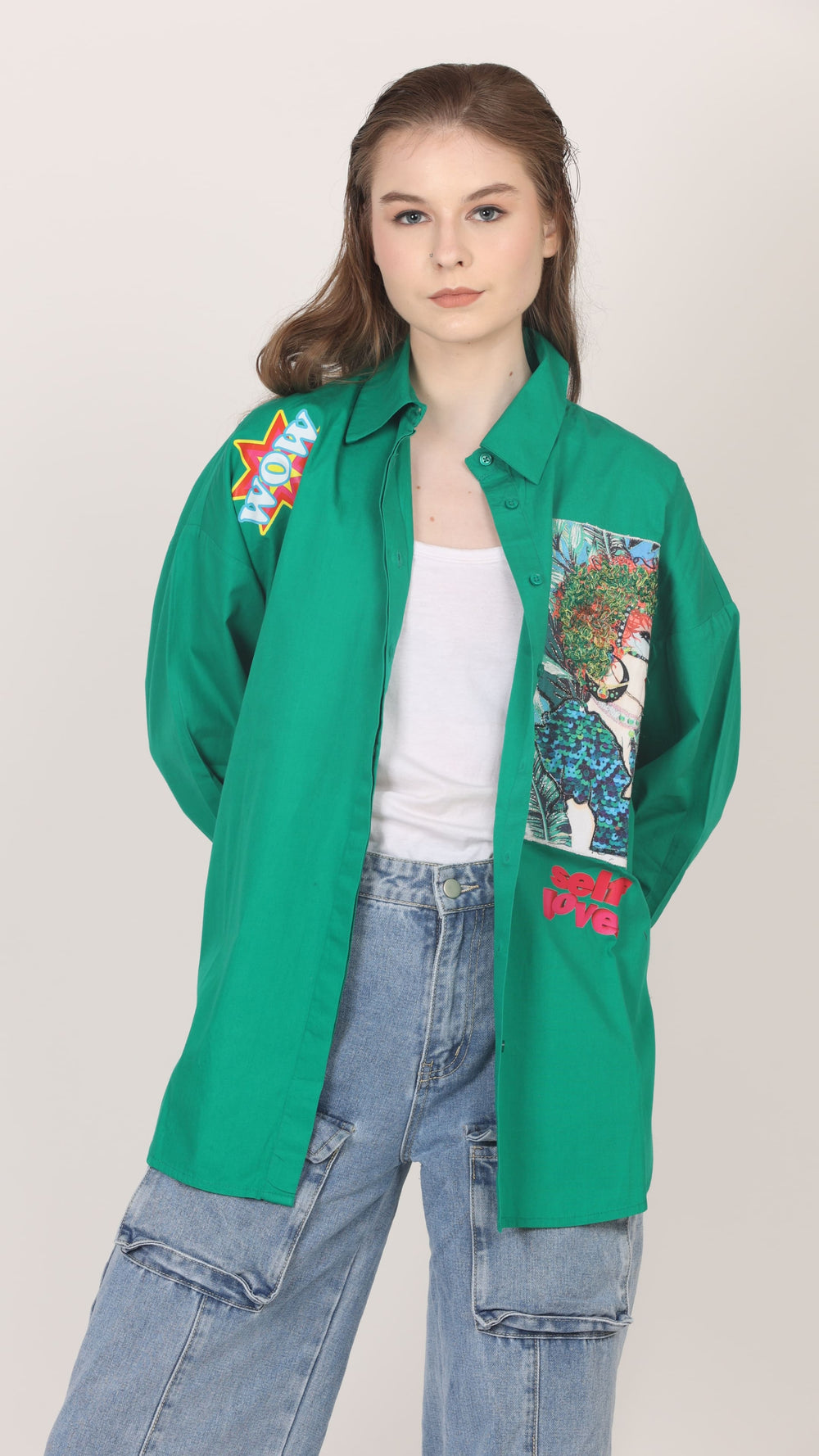Oversize Patch Shirt