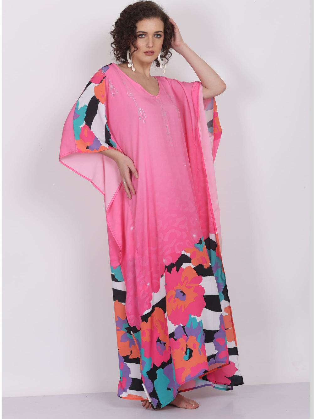 Botanic Geometry – Art-Inspired Digital Printed Kaftan