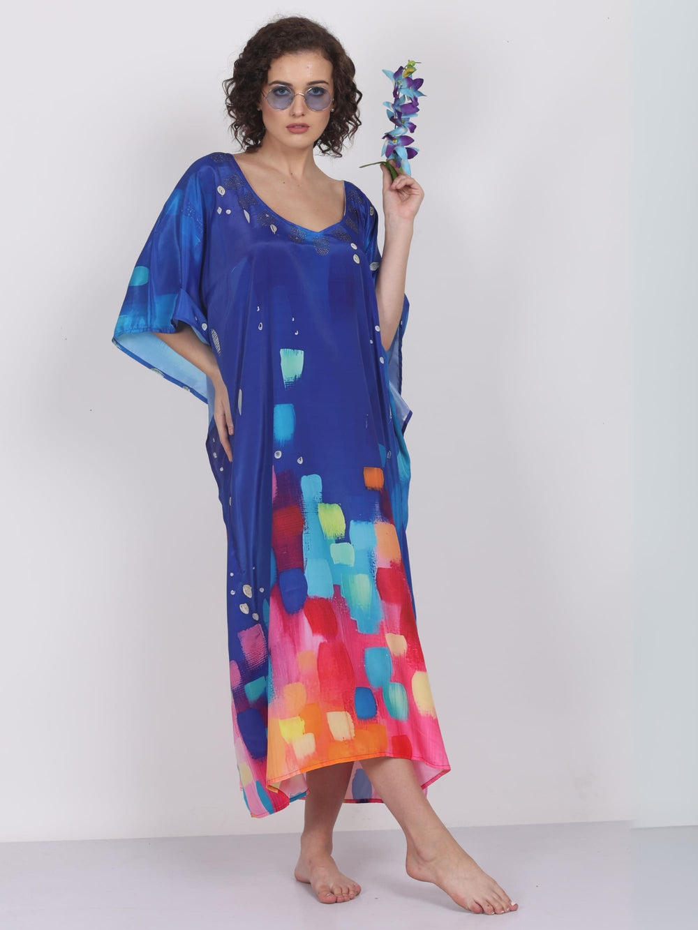 GeoChic – Digitally Printed Cotton Georgette Kaftan
