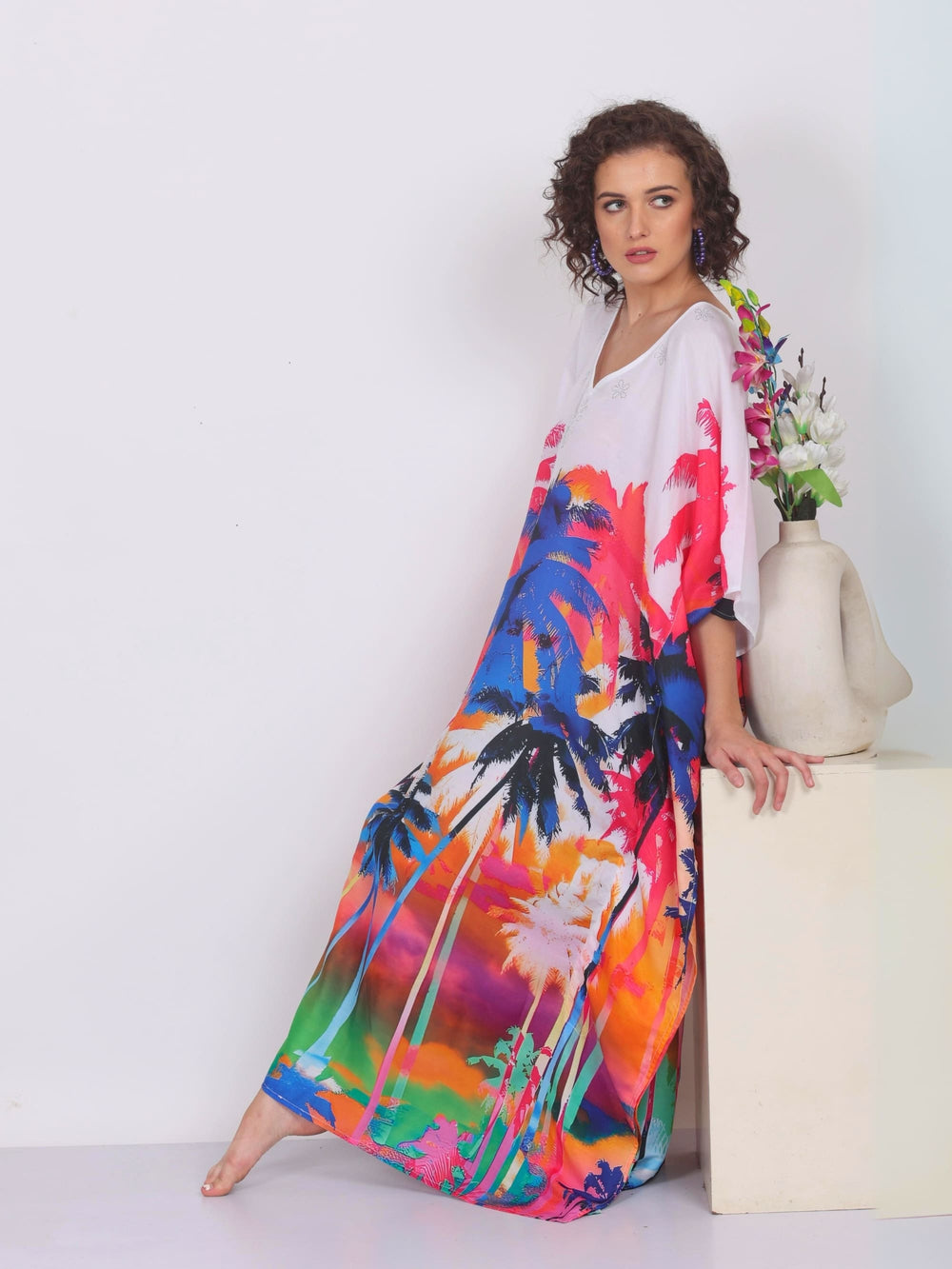Palms in Motion – Wearable Art Kaftan