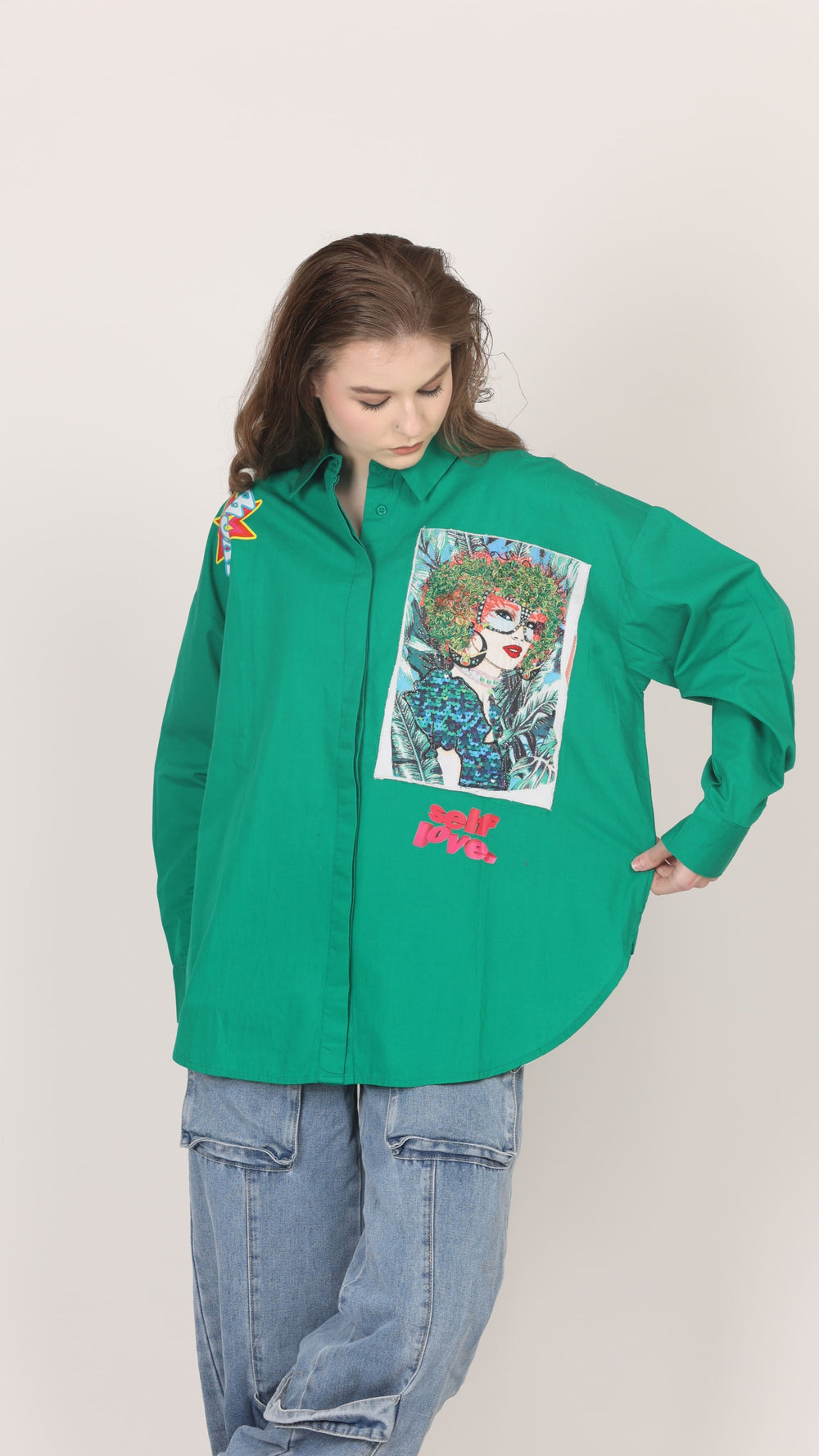 Oversize Patch Shirt
