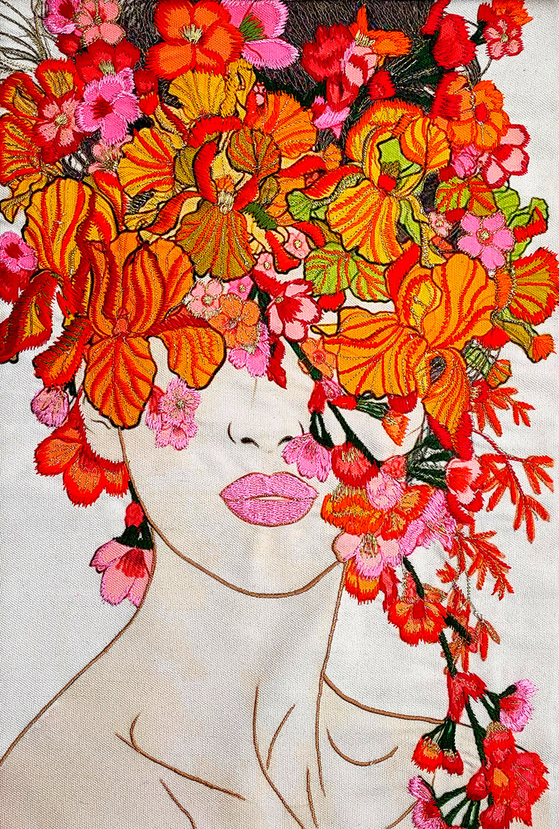 Artwork "dame aux fleurs"