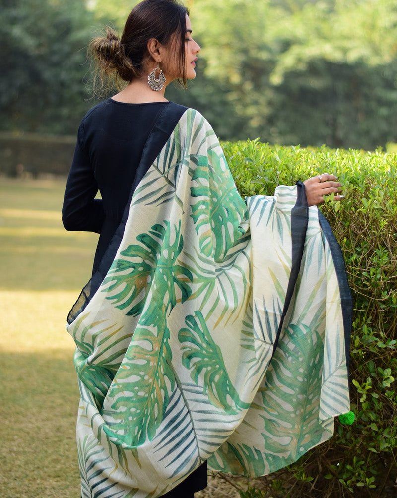 Palm Leaf Digital Printed Indian Scarf