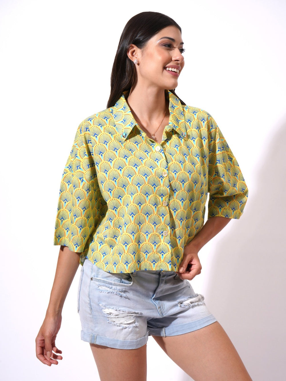Urban Foliage Crop Shirt