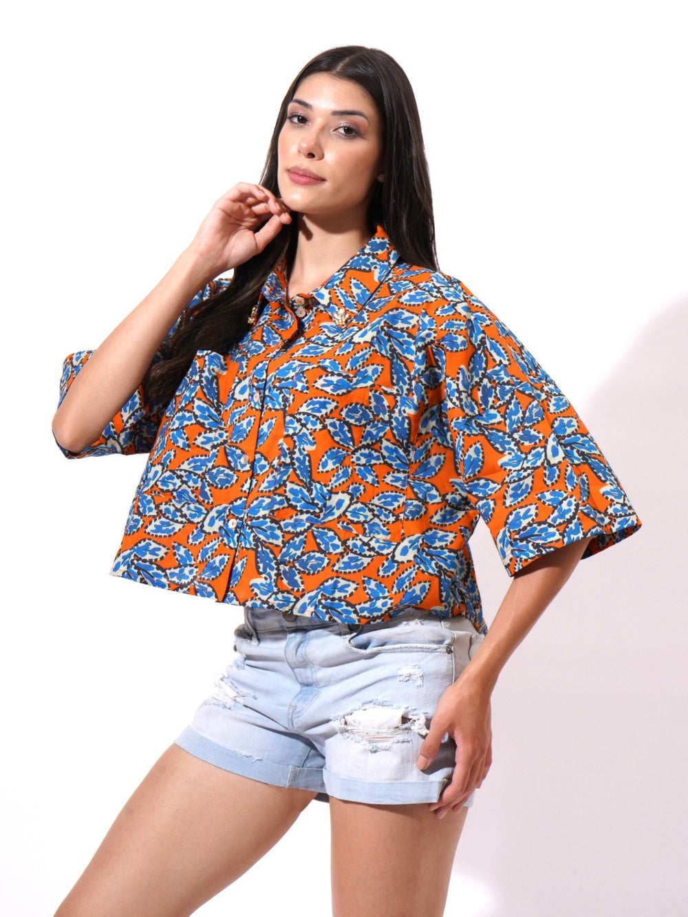 Urban Foliage Crop Shirt