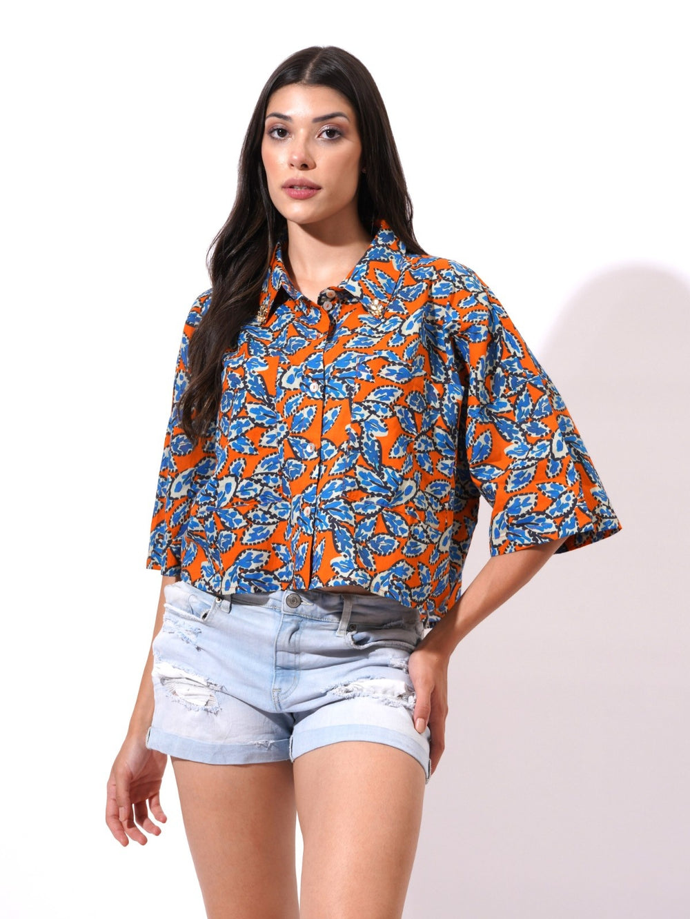 Urban Foliage Crop Shirt