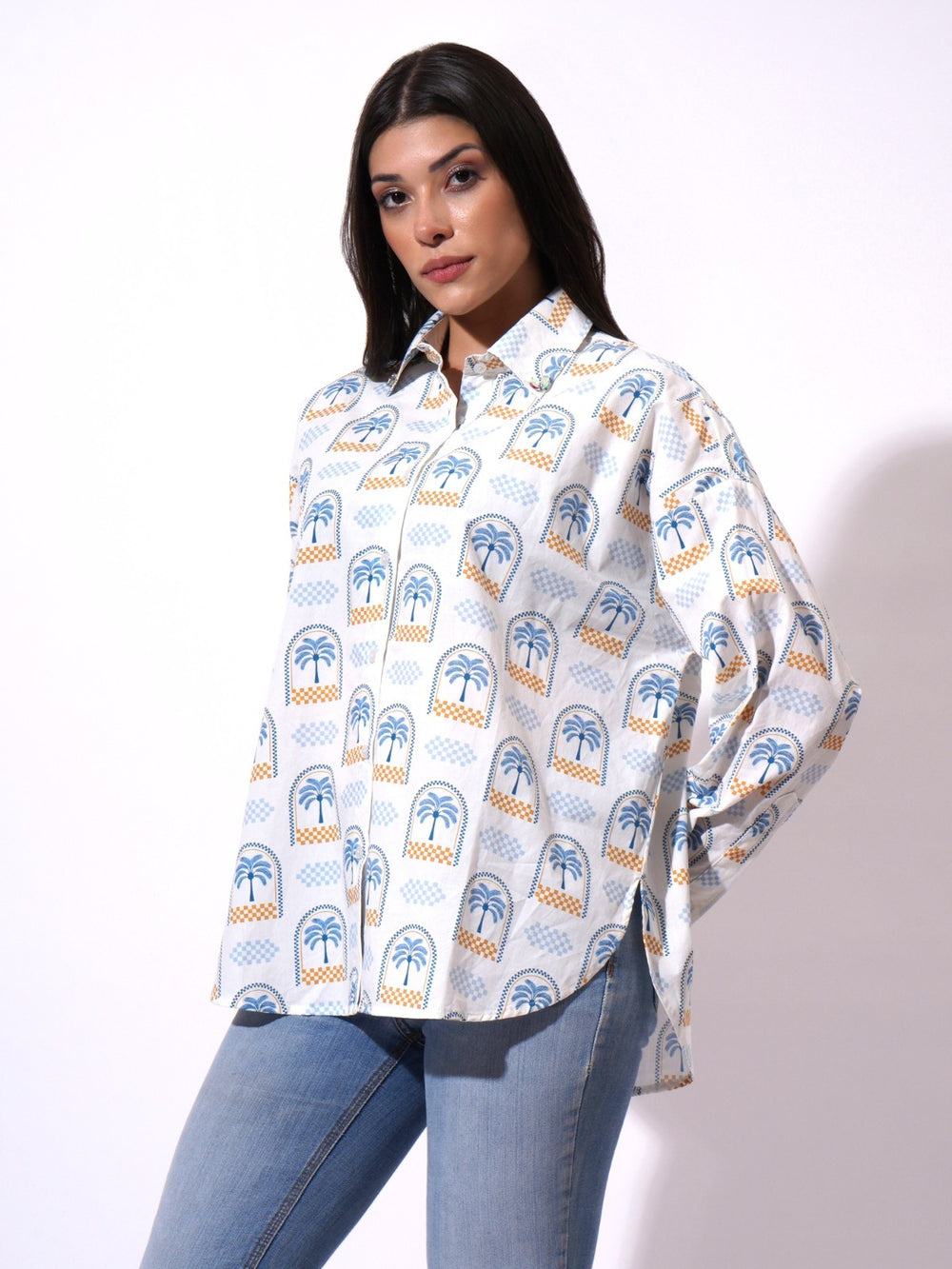Tropi Palm Fitted Shirt