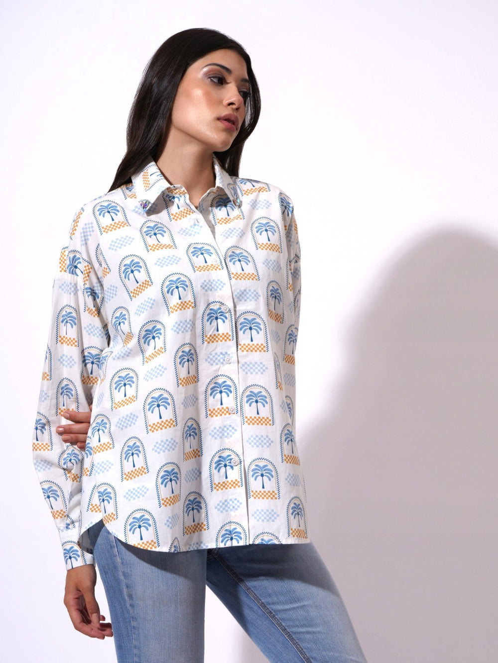 Tropi Palm Fitted Shirt