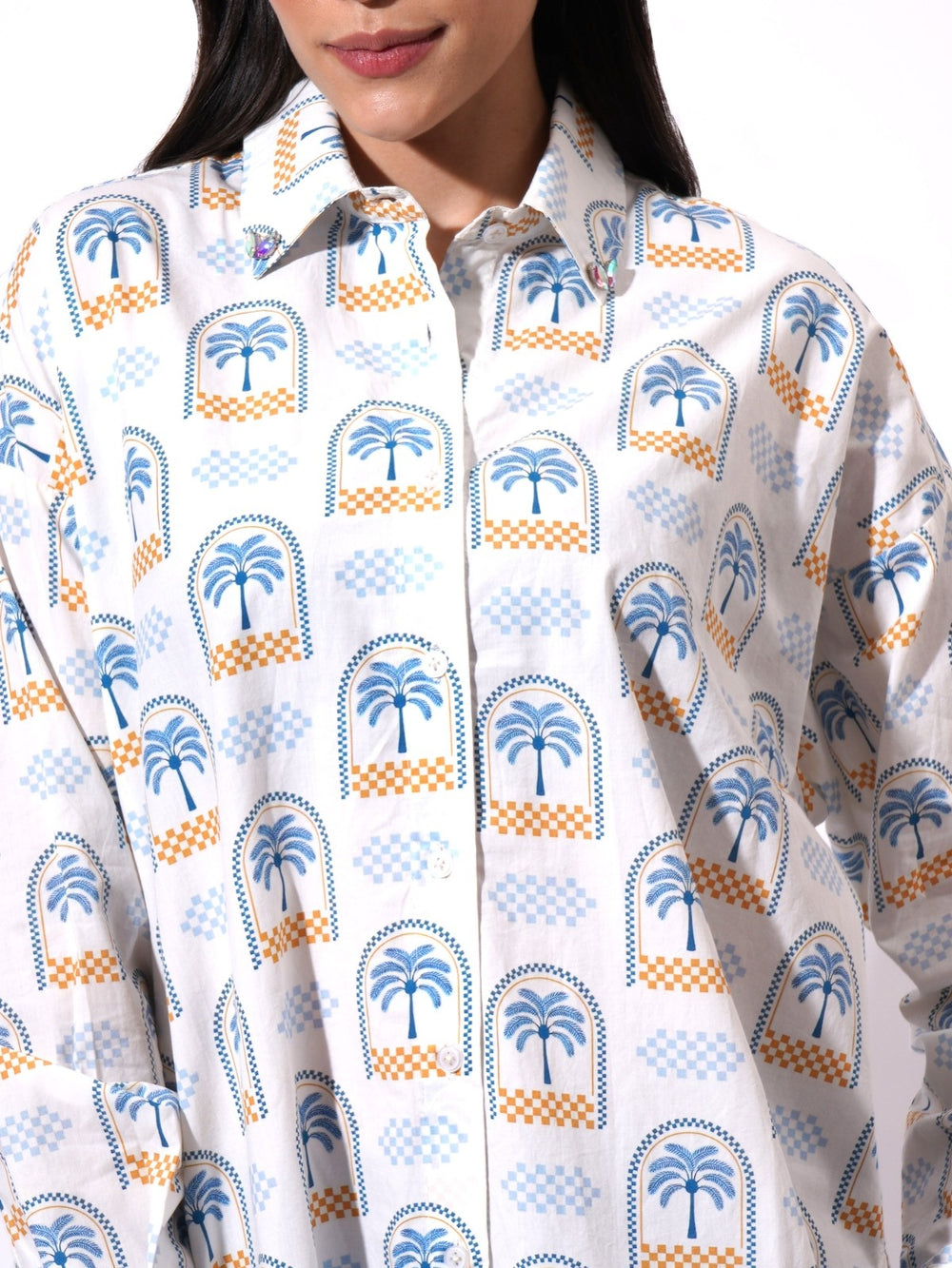 Tropi Palm Fitted Shirt
