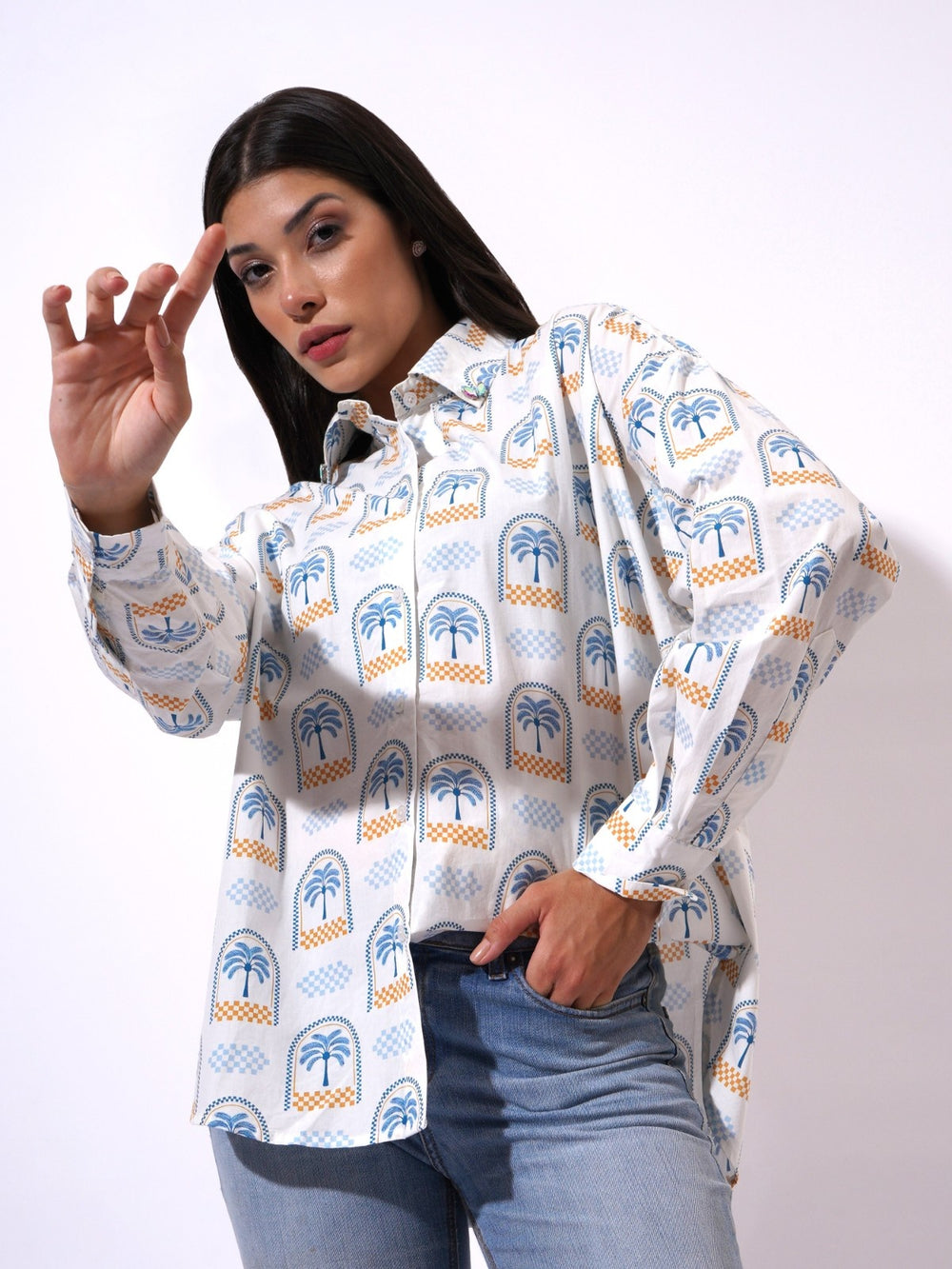 Tropi Palm Fitted Shirt