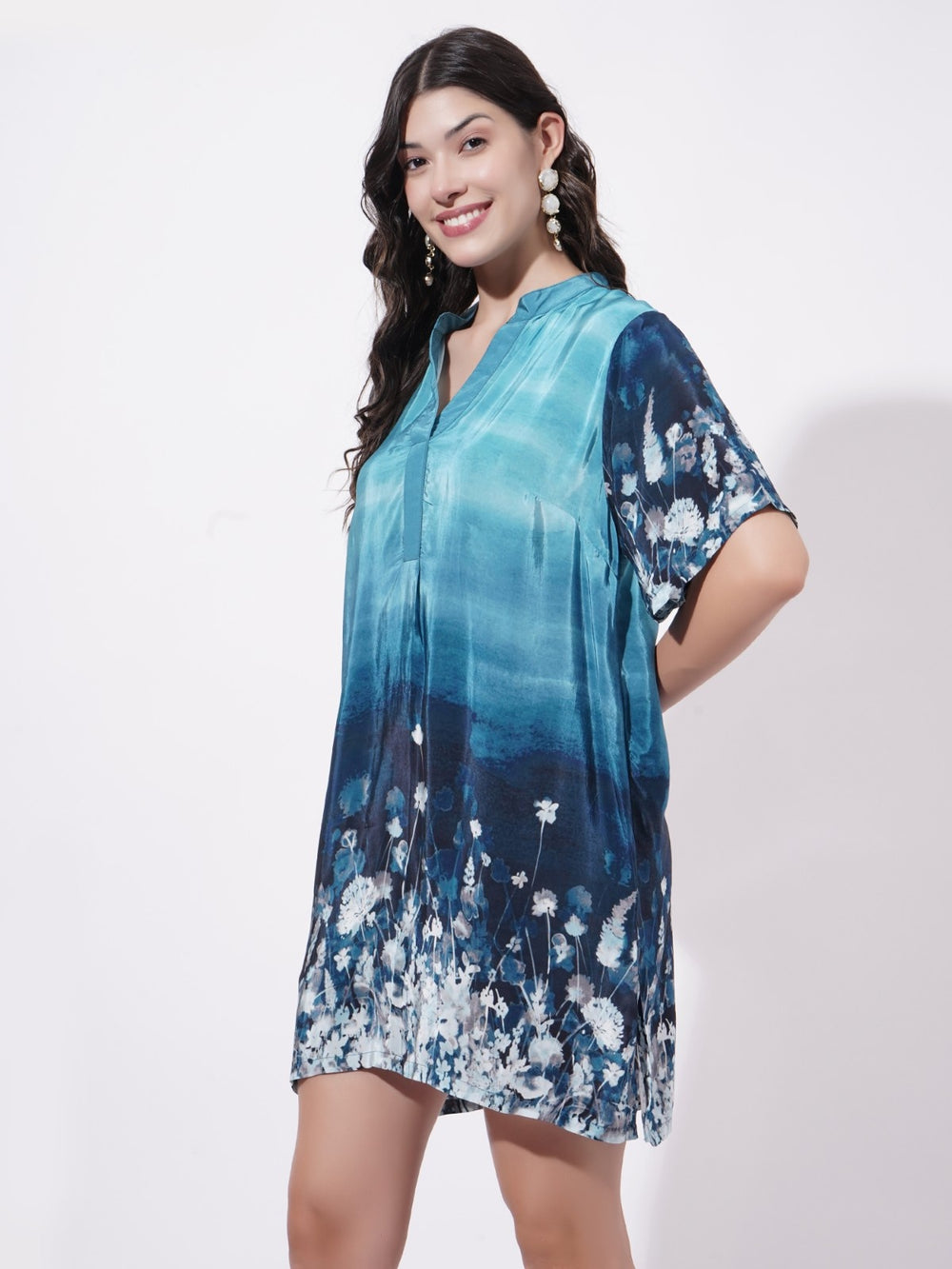 Nightfall Florals Short Dress