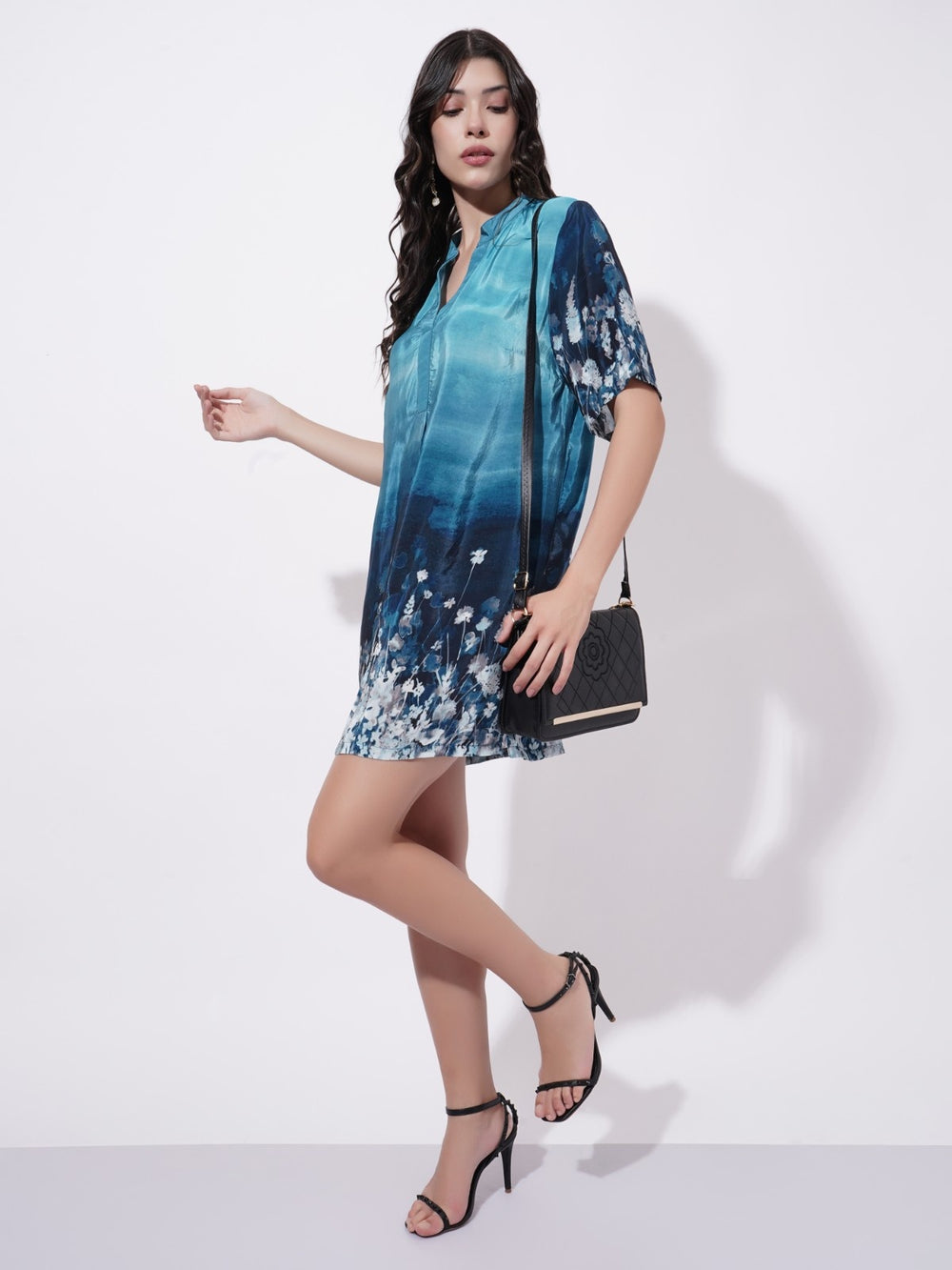 Nightfall Florals Short Dress
