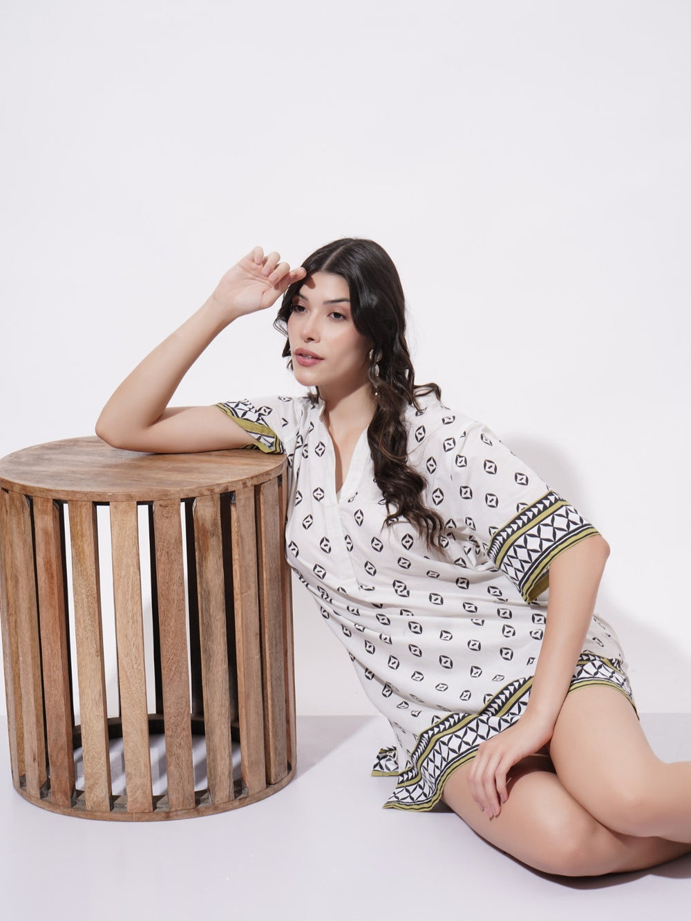 Ethno Noir Short Dress