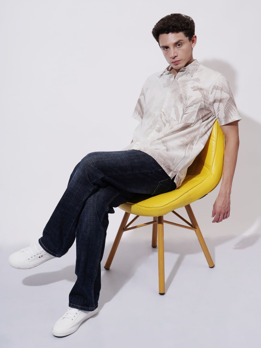 Palm Whisper Digital Printed Poplin Shirt