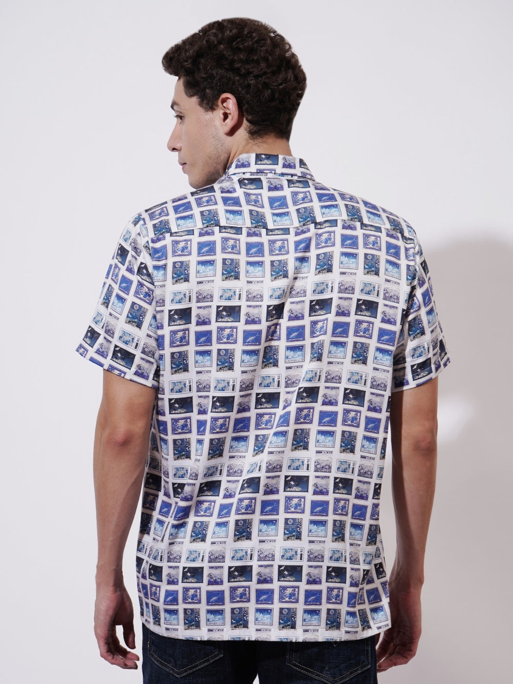 Retro Port Digital Printed Rayon Shirt