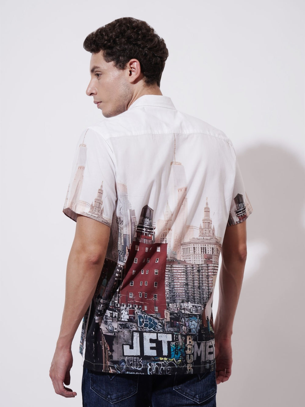 Manhattan Muse Digital Printed Poplin Shirt