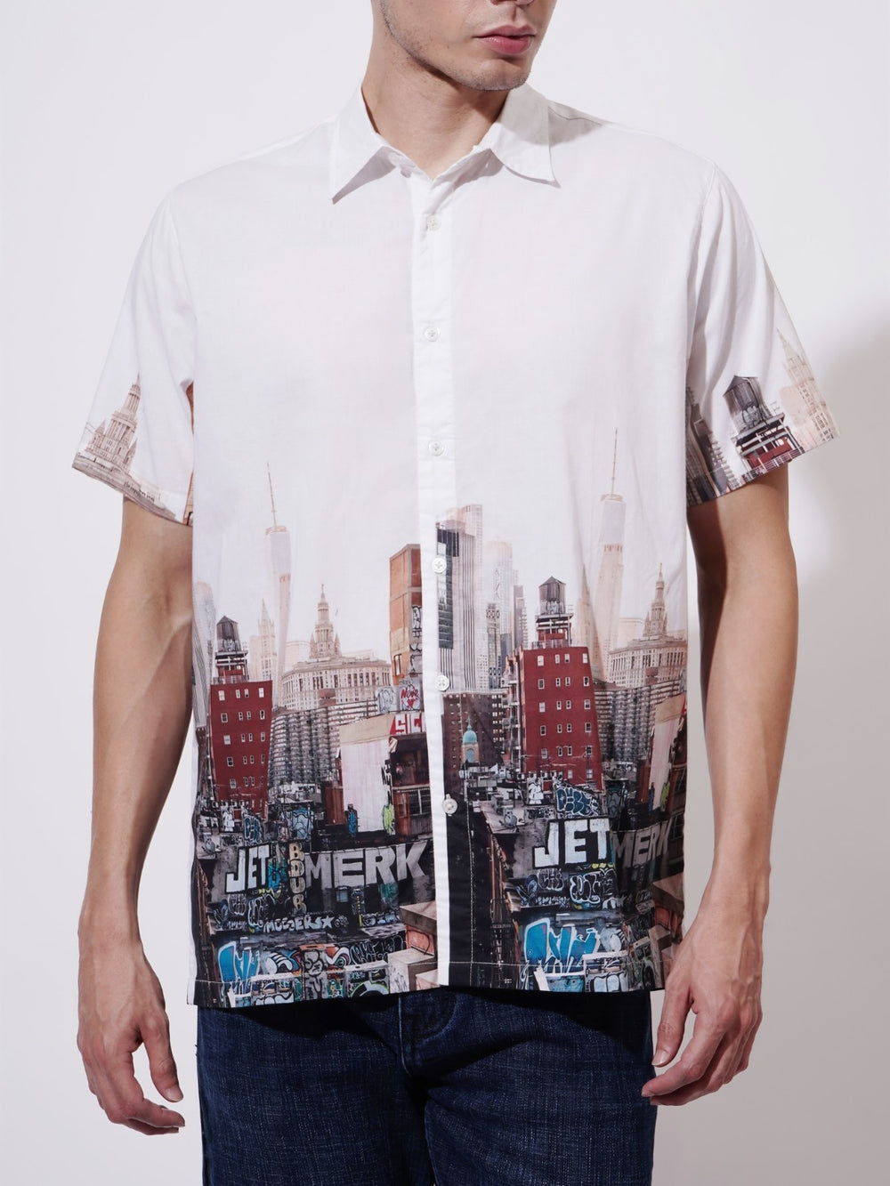 Manhattan Muse Digital Printed Poplin Shirt