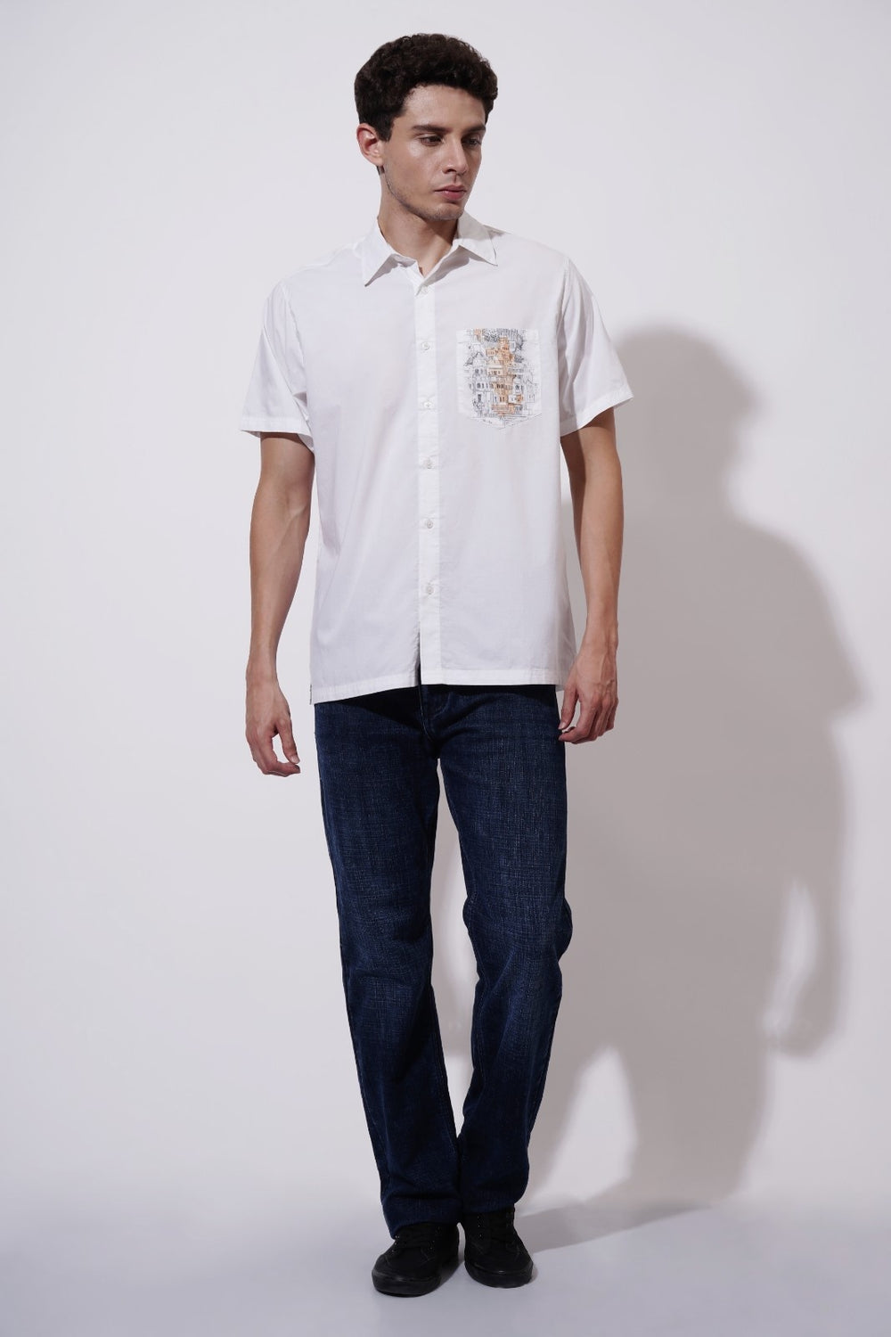 Echoes of Kashi Digital Printed Poplin Shirt
