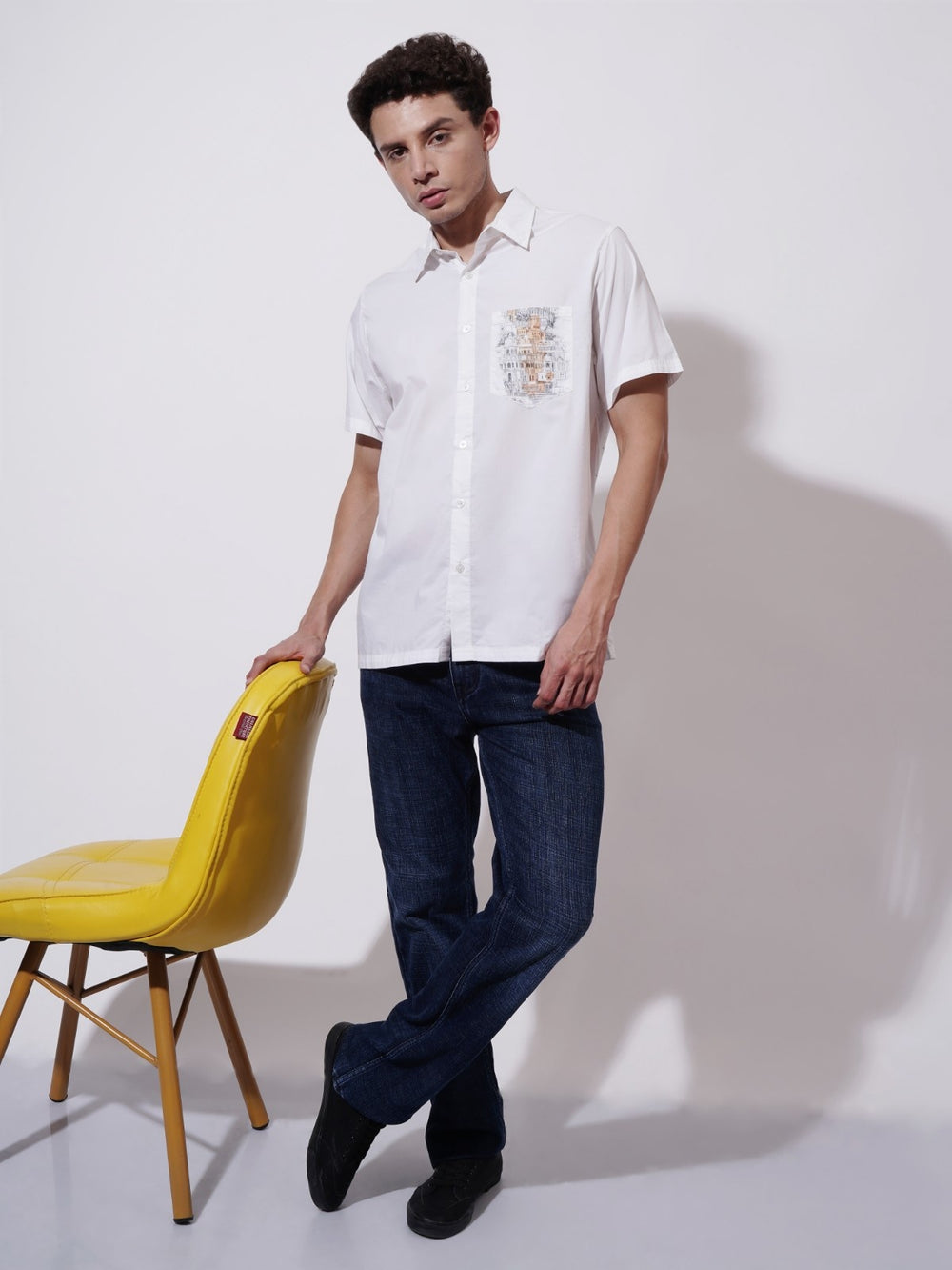 Echoes of Kashi Digital Printed Poplin Shirt