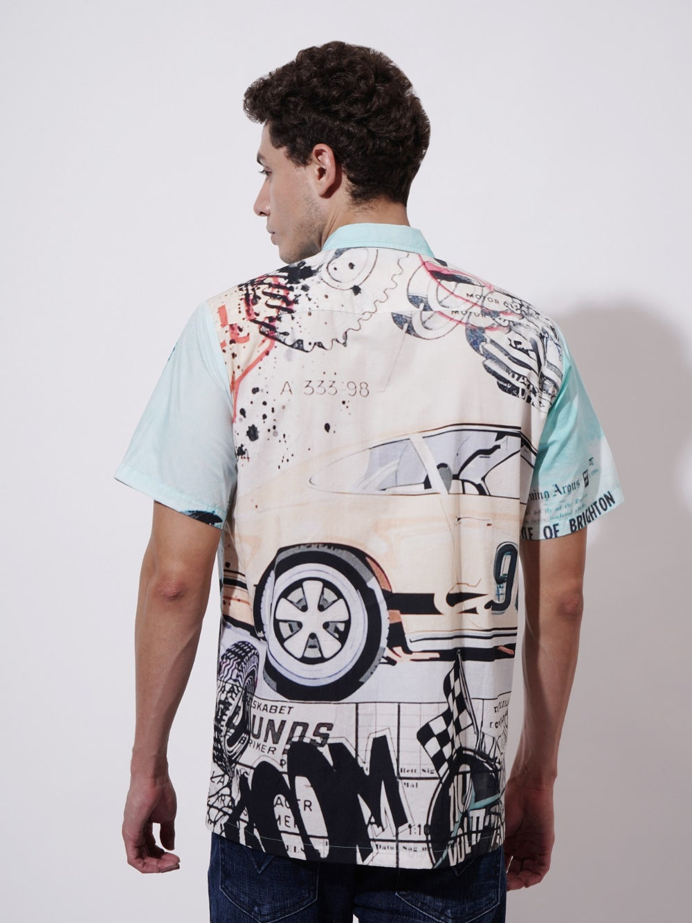 Roadster Digital Printed Poplin Shirt