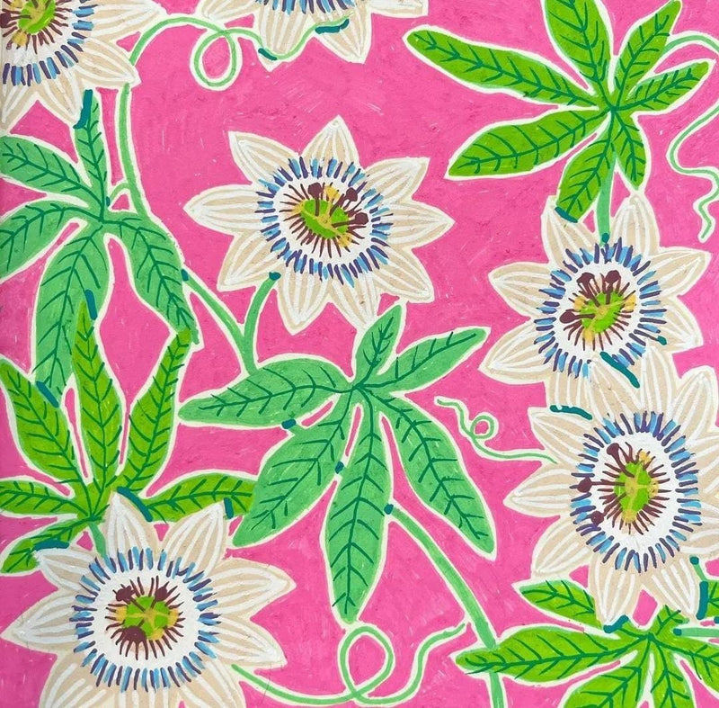 Bright Hand Painted Floral Repeat Pattern