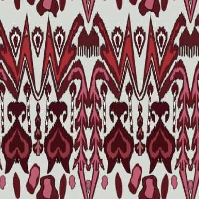 Turkish Modern Ikat Floral Repeat Pattern