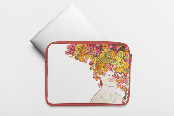 "dame aux fleurs" Inspired Artwork Laptop case