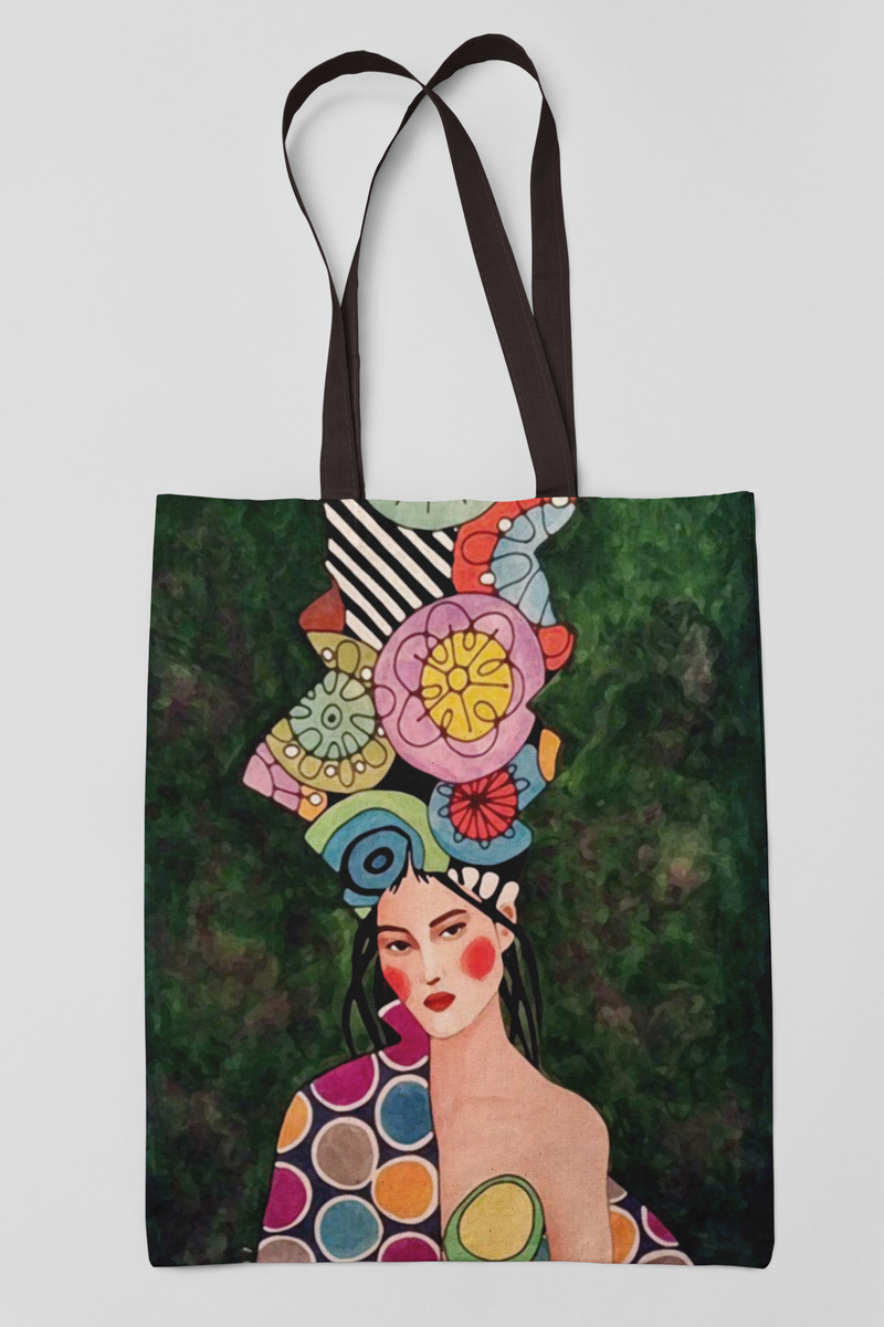 Canvas "FRENCH LADY" Tote Bag