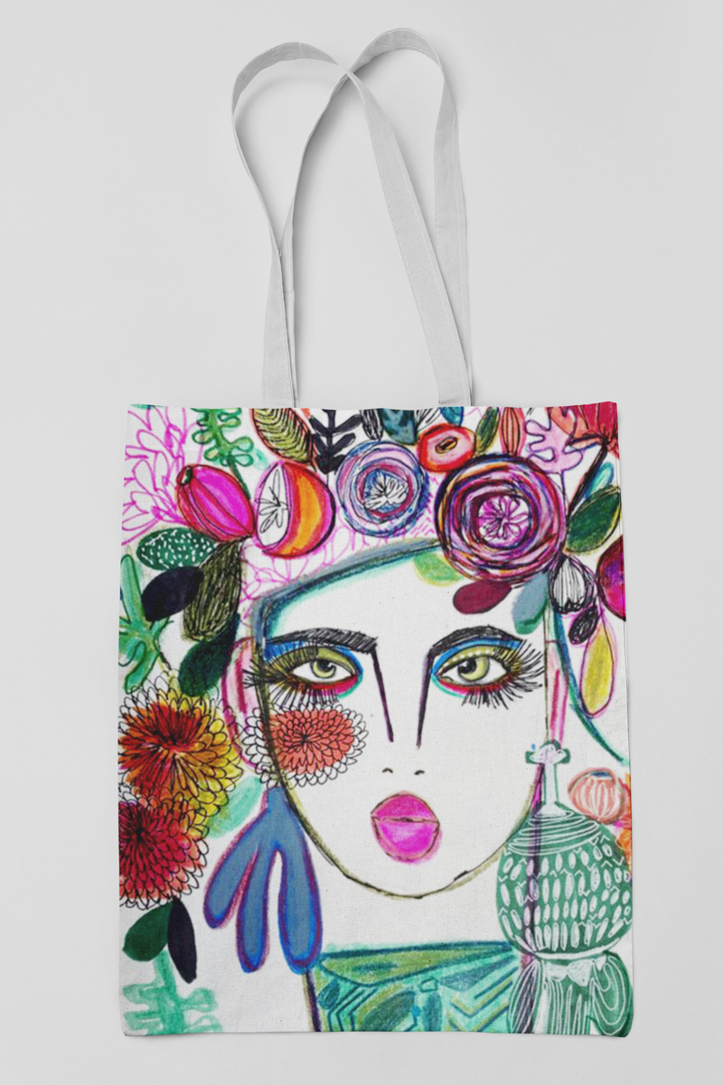 Canvas "BOHEMIAN GIRL" Tote Bag