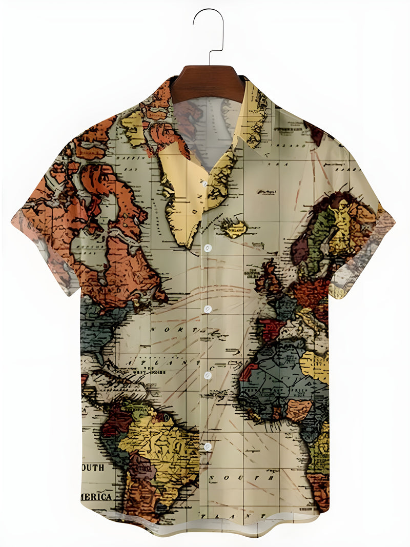 World Men's Digital Printed Shirt