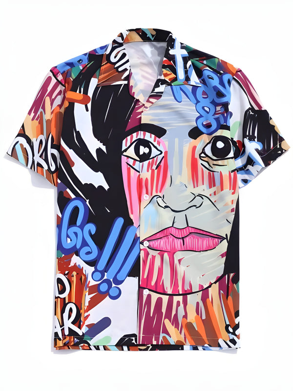 Graffiti Men's Digital Printed Shirt